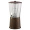 Service Ideas Beverage Dispenser, Round, 3 Gallon with Infuser Tube, Stainless Steel, Dark Wood CBDRT3DWSS - alternate 1